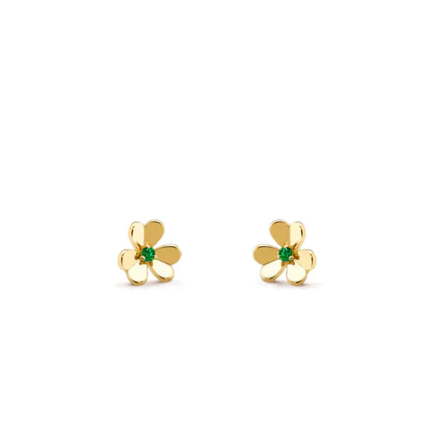 [LuckyStar]FRIVOLE BLUMEN-MALACHIT-OHRRINGE