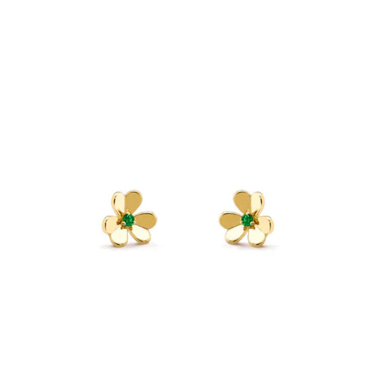 [LuckyStar]FRIVOLE BLUMEN-MALACHIT-OHRRINGE