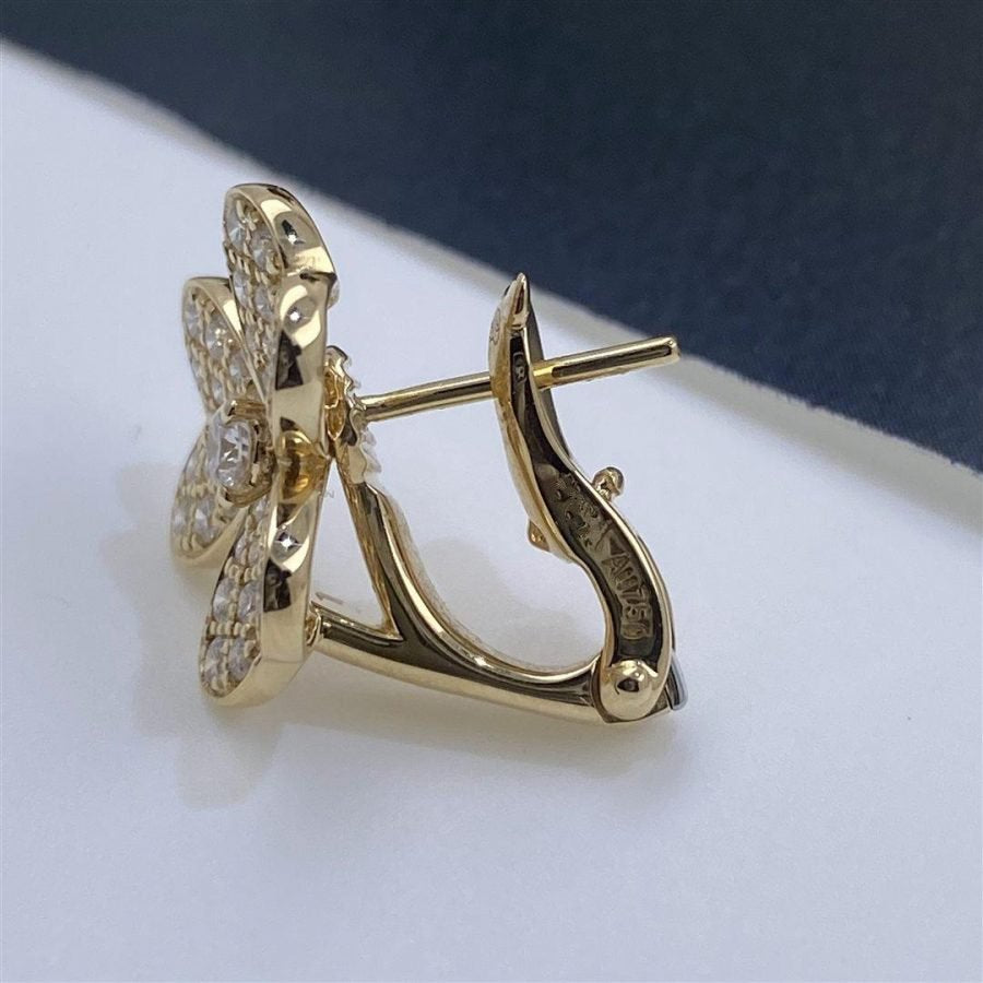 [LuckyStar]FRIVOLE GOLD BLUMEN DIAMANT OHRRINGE 