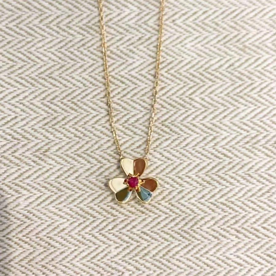 [LuckyStar]FRIVOLE GOLDENE BLUMENKETTE