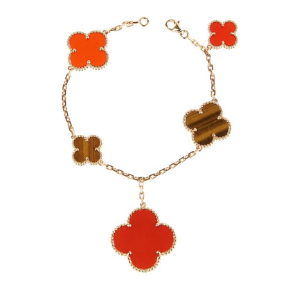 [LuckyStar]KLEE-ARMBAND 5 MOTIVE KARNEOL TIGERAUGE