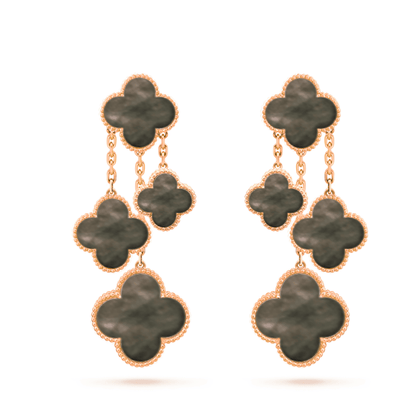[LuckyStar]CLOVER OHRRINGE DARK MOP 4 MOTIVE ROSÉGOLD