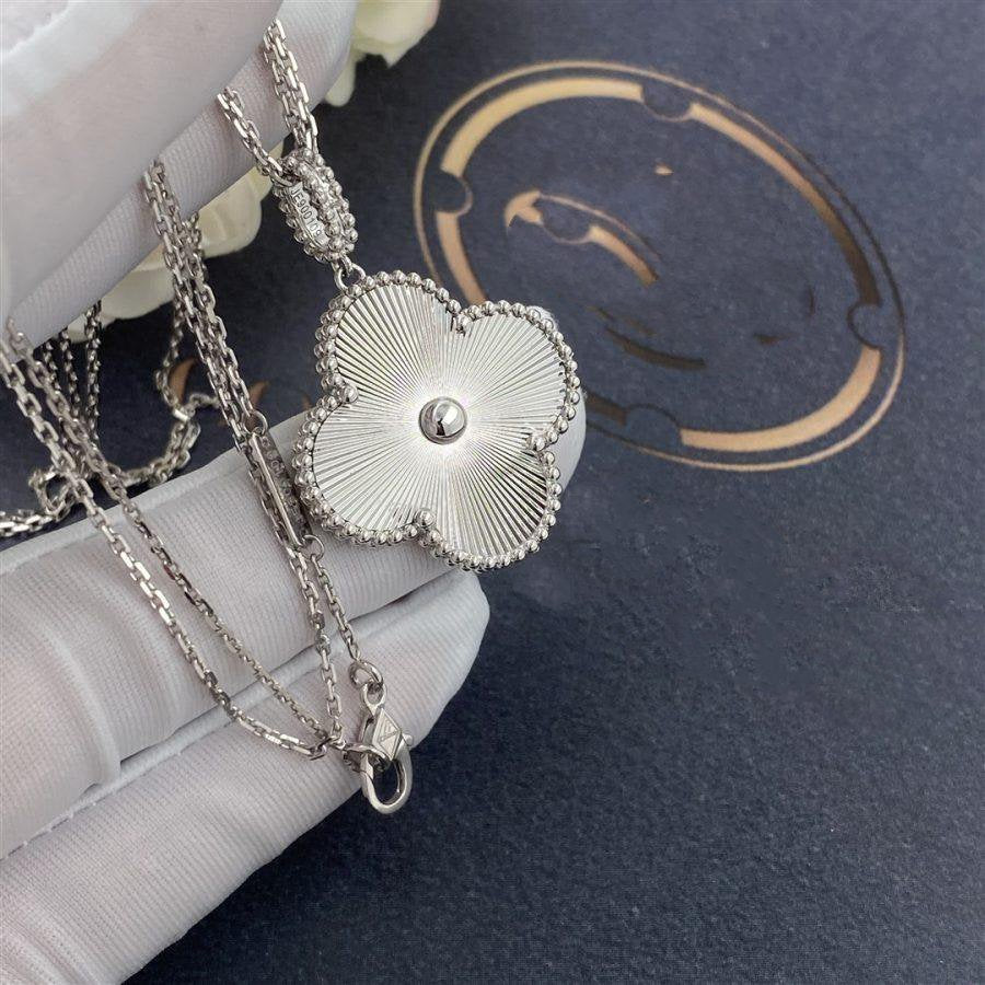 [LuckyStar]CLOVER 25MM SILBER GROSSE KLEEKETTE