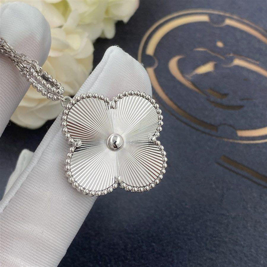 [LuckyStar]CLOVER 25MM SILBER GROSSE KLEEKETTE