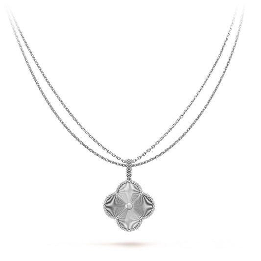 [LuckyStar]CLOVER 25MM SILBER GROSSE KLEEKETTE