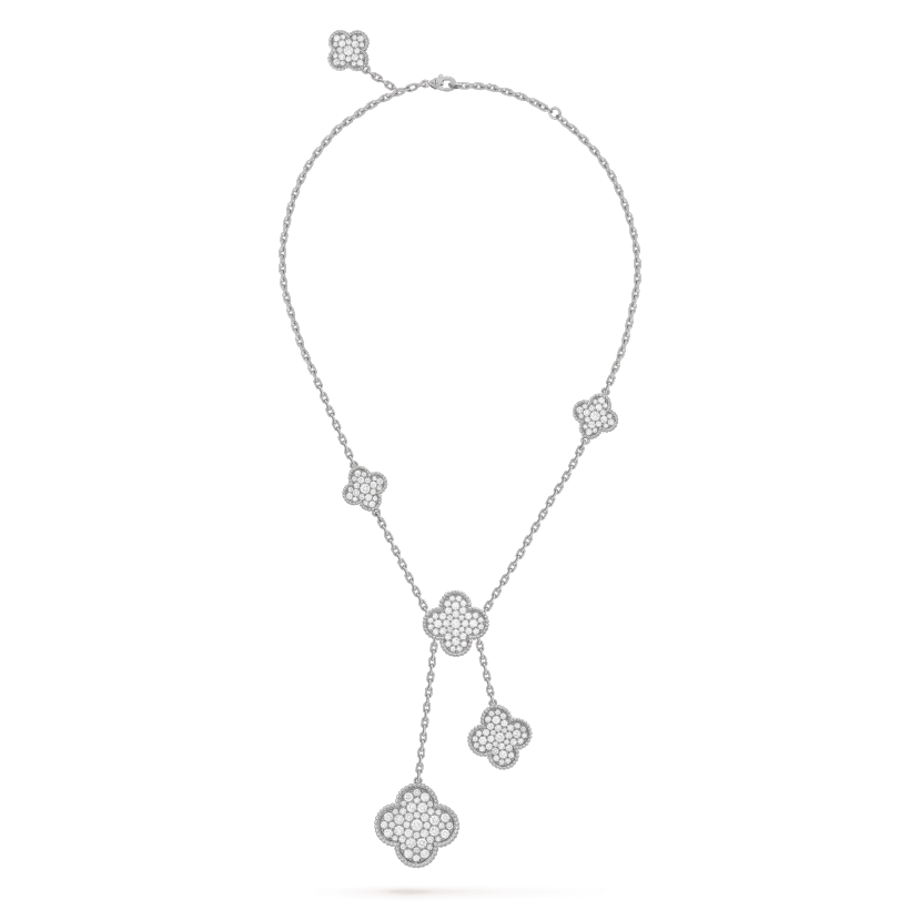[LuckyStar]Klee 5 Motive Silber Diamanten Halskette