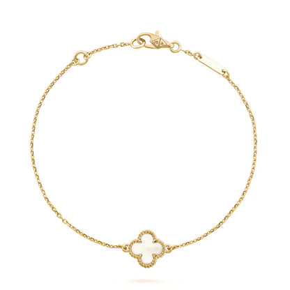 [LuckyStar]CLOVER WHITE MOP EINZELNE BLUME ARMBAND
