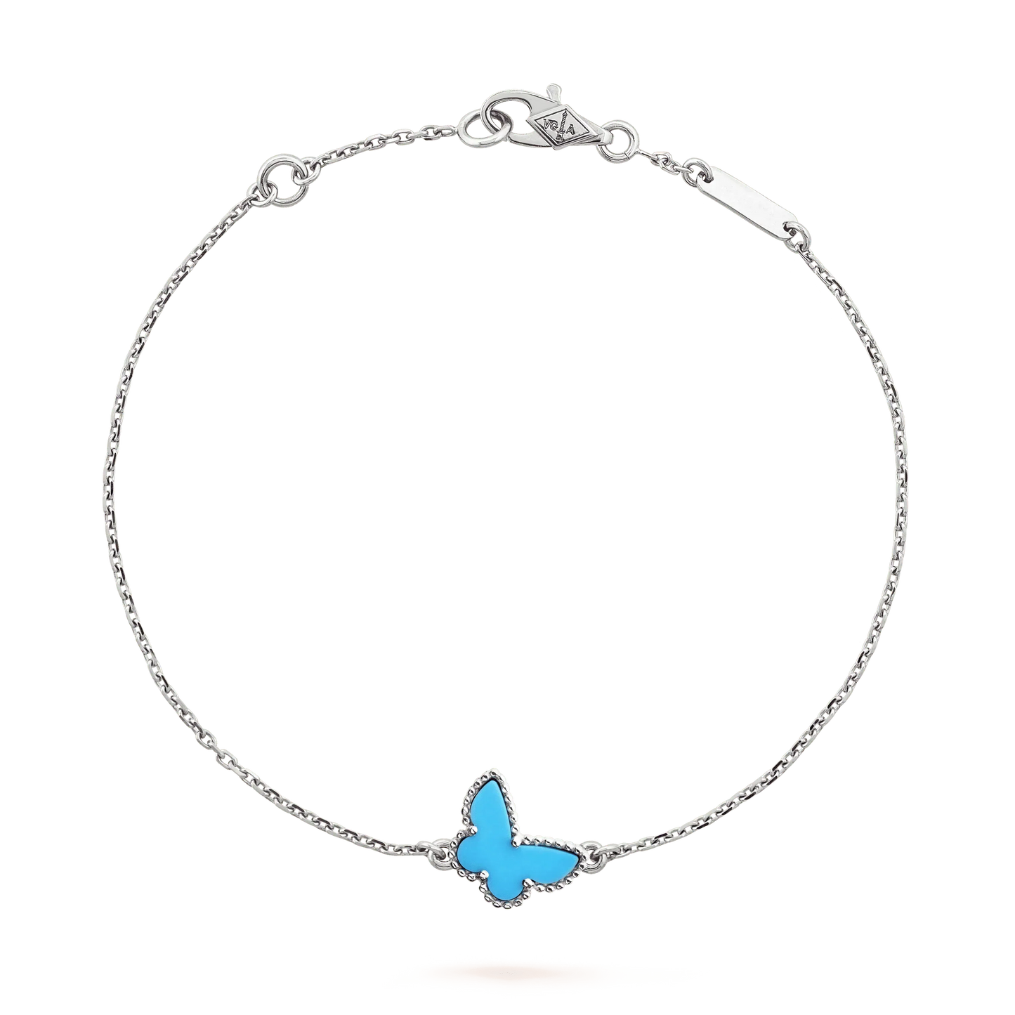 [LuckyStar] BUTTERFLY TÜRKIS SCHMETTERLING ARMBAND SILBER