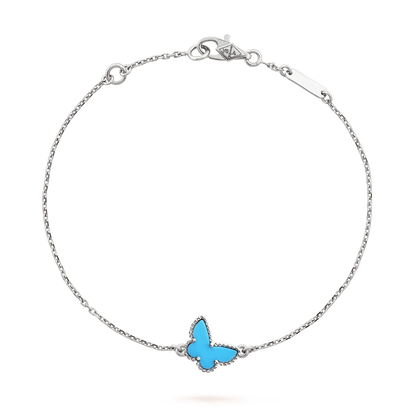 [LuckyStar] BUTTERFLY TÜRKIS SCHMETTERLING ARMBAND SILBER