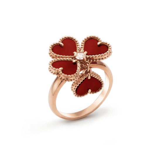 [LuckyStar]Süßklee-Karneol-Ring