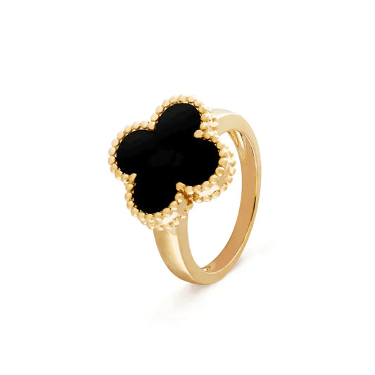 [LuckyStar] KLEEBLATT-ONYX-RING