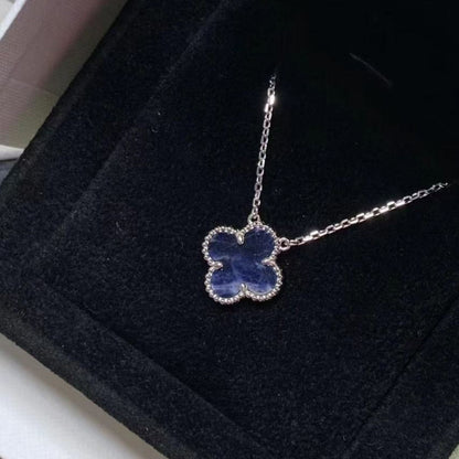 [LuckyStar]CLOVER 15MM PIETERSITE HALSKETTE SILBER