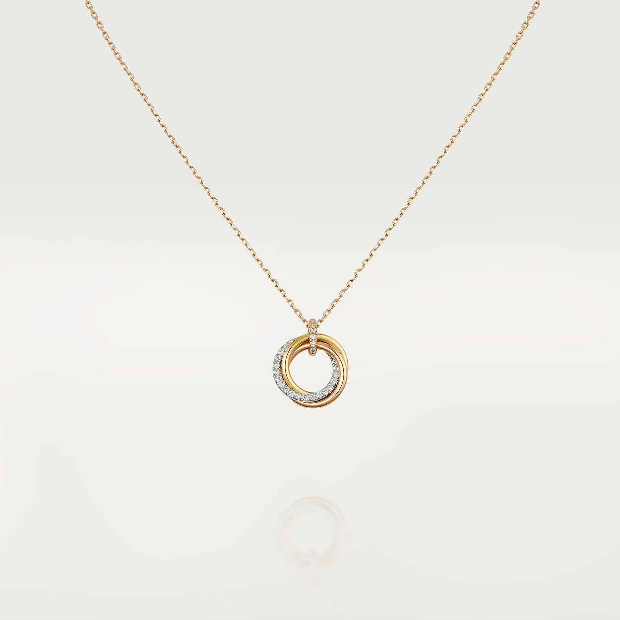 [LuckyStar]TRINITY HALSKETTE SILBER GOLD ROTGOLD DIAMANTEN