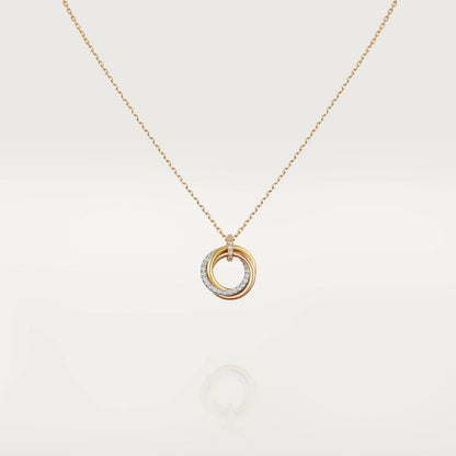 [LuckyStar]TRINITY HALSKETTE SILBER GOLD ROTGOLD DIAMANTEN