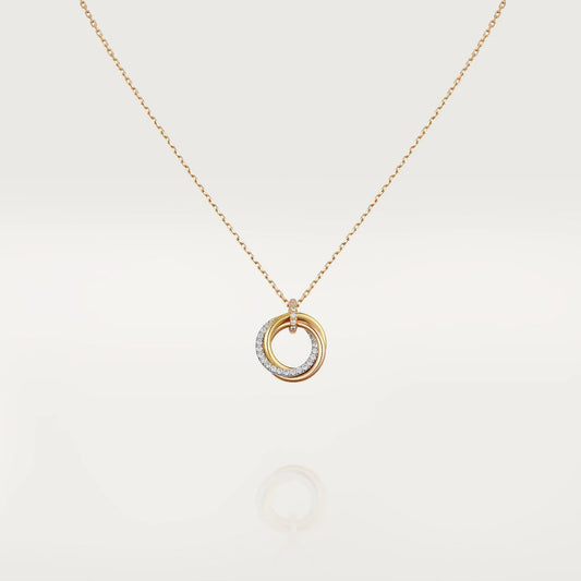 [LuckyStar]TRINITY HALSKETTE SILBER GOLD ROTGOLD DIAMANTEN