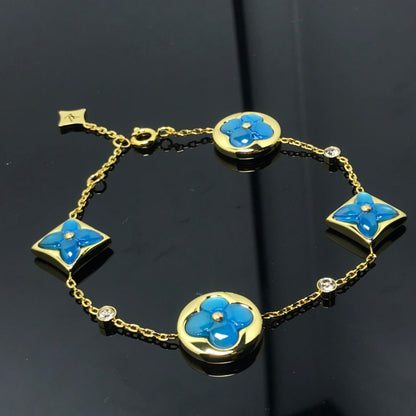 [LuckyStar]BLAUES ARMBAND MIT STERN- UND SONNENMOTIV 4