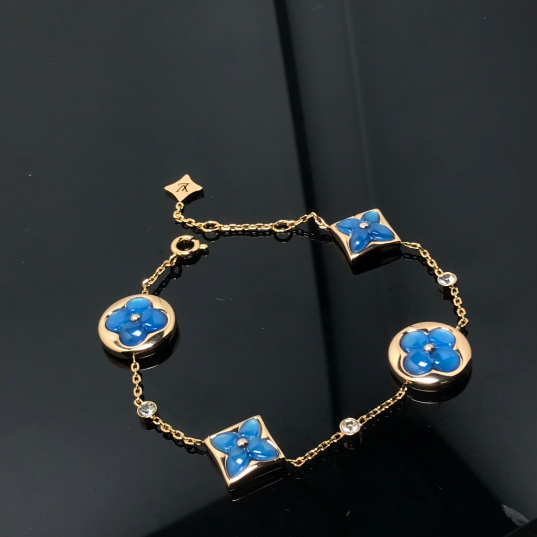 [LuckyStar]BLAUES ARMBAND MIT STERN- UND SONNENMOTIV 4