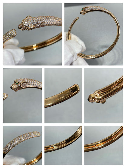 [LuckyStar] PANTHERE VOLLMUNDIGES DIAMANTARMBAND
