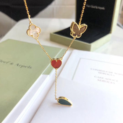 [LuckyStar]LUCKY SPRING 4 MOTIVE ROSÉGOLD HALSKETTE