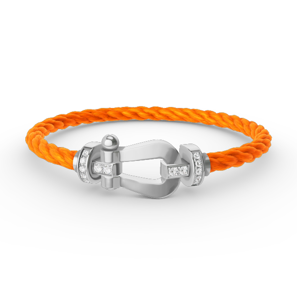 [LuckyStar]FORCE GROSSES HUFEISEN-HALBDIAMANTARMBAND SILBER