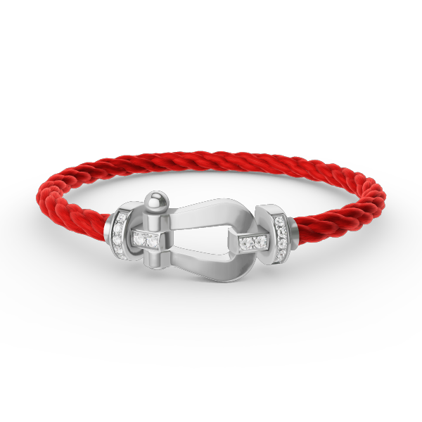 [LuckyStar]FORCE GROSSES HUFEISEN-HALBDIAMANTARMBAND SILBER
