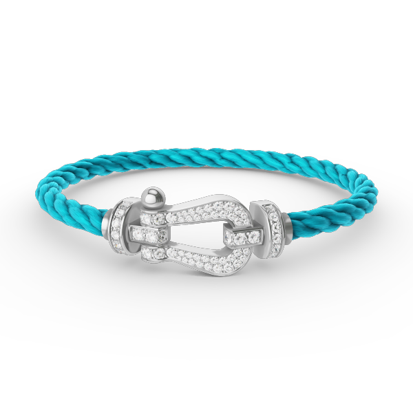 [LuckyStar]FORCE GROSSES HUFEISENARMBAND MIT VOLLMUNDDIAMANTEN SILBER