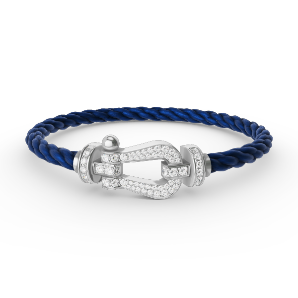 [LuckyStar]FORCE GROSSES HUFEISENARMBAND MIT VOLLMUNDDIAMANTEN SILBER