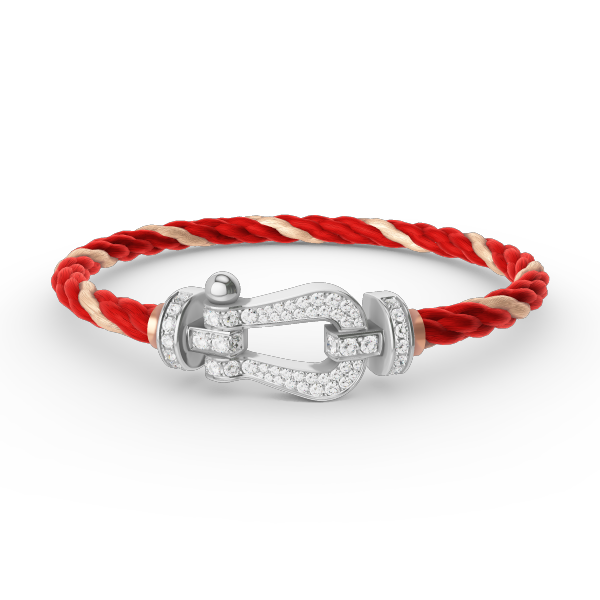 [LuckyStar]FORCE GROSSES HUFEISENARMBAND MIT VOLLMUNDDIAMANTEN SILBER
