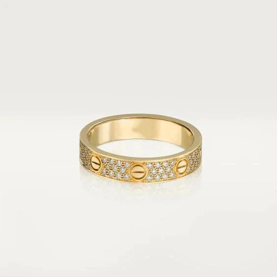 [LuckyStar] Liebesring 3,6 mm Diamanten gepflastert