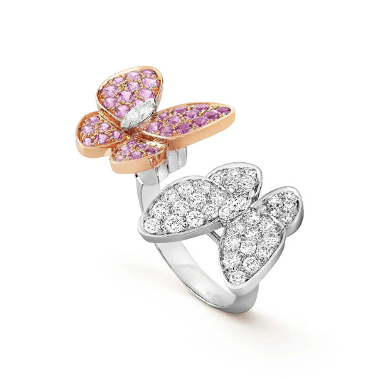 [LuckyStar]ZWILLINGS-DIAMANTRING MIT SCHMETTERLINGSMUSTER