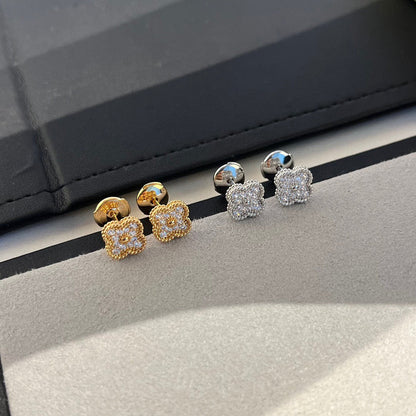 [LuckyStar]CLOVER MINI DIAMANT OHRSTECKER