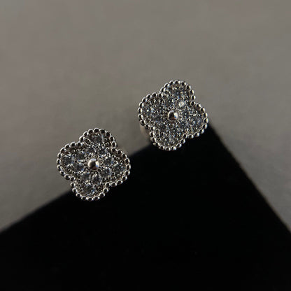 [LuckyStar]CLOVER MINI DIAMANT OHRSTECKER