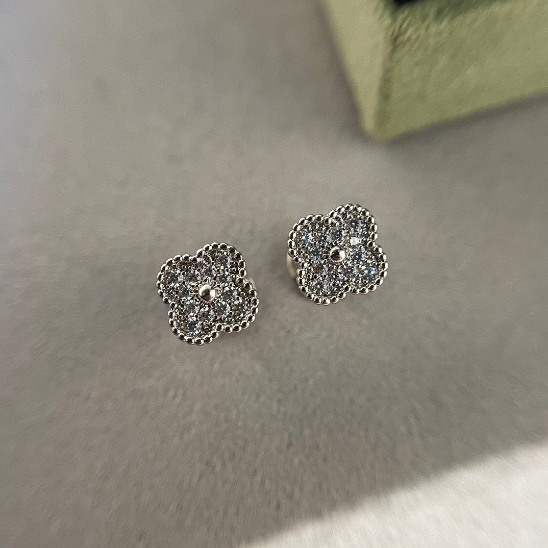 [LuckyStar]CLOVER MINI DIAMANT OHRSTECKER