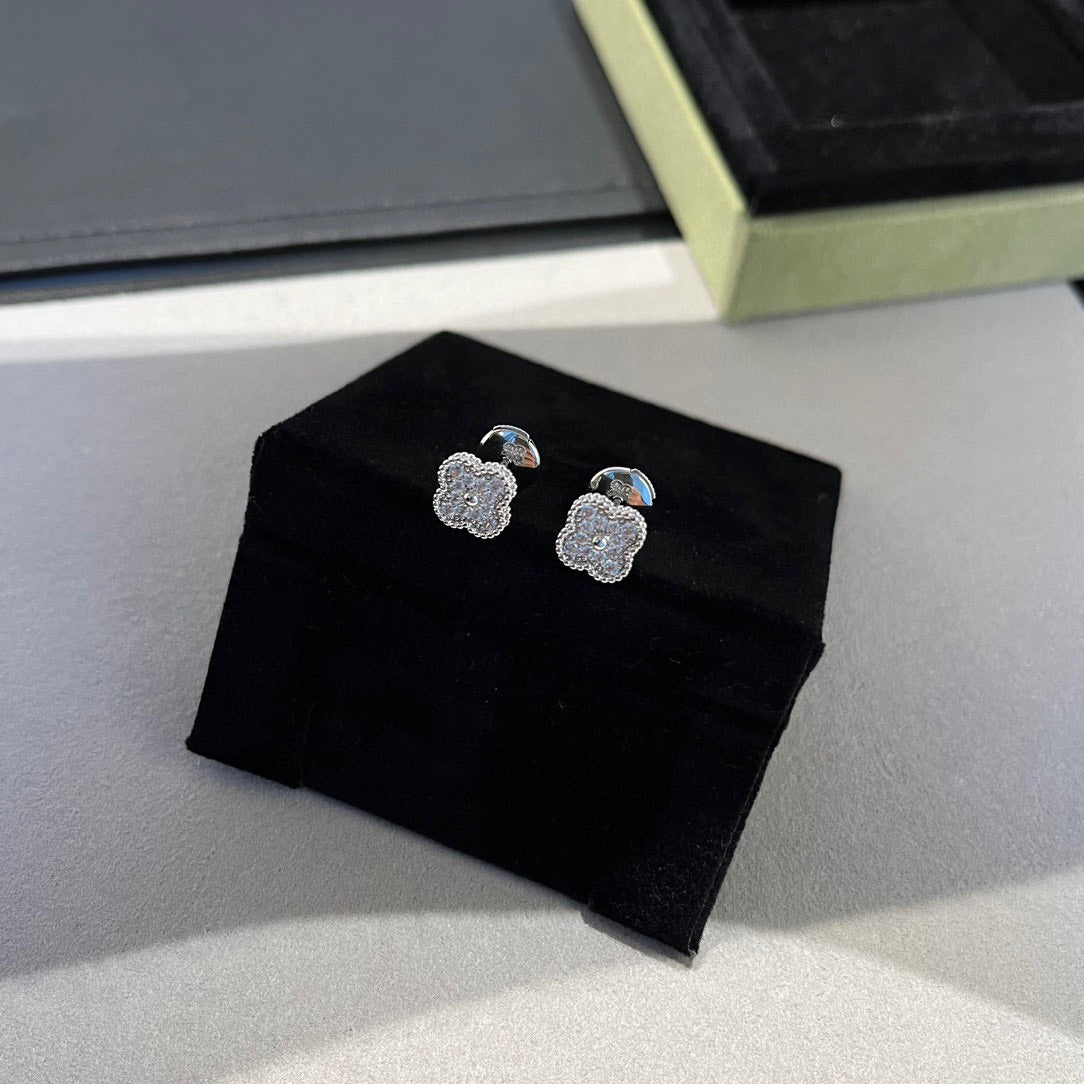 [LuckyStar]CLOVER MINI DIAMANT OHRSTECKER